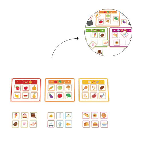 Custom Wooden Food Puzzle,Matching Puzzle for toddler Preschool Early Learning
