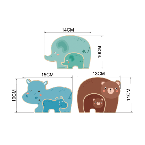 Custom Wooden Animal Puzzle,Baby Puzzle for Toddler Montessori Learning Play