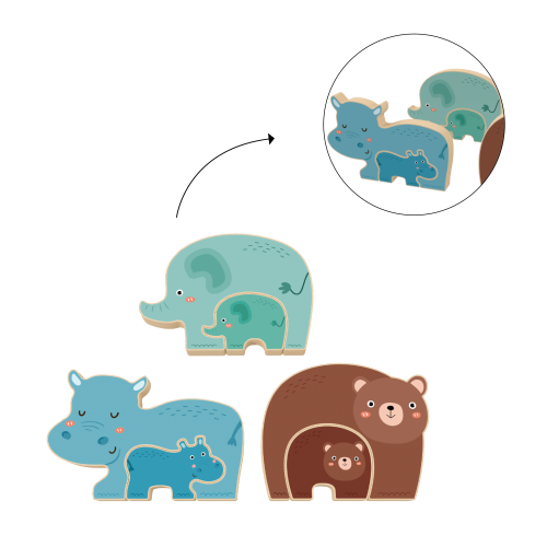 Custom Wooden Animal Puzzle,Baby Puzzle for Toddler Montessori Learning Play