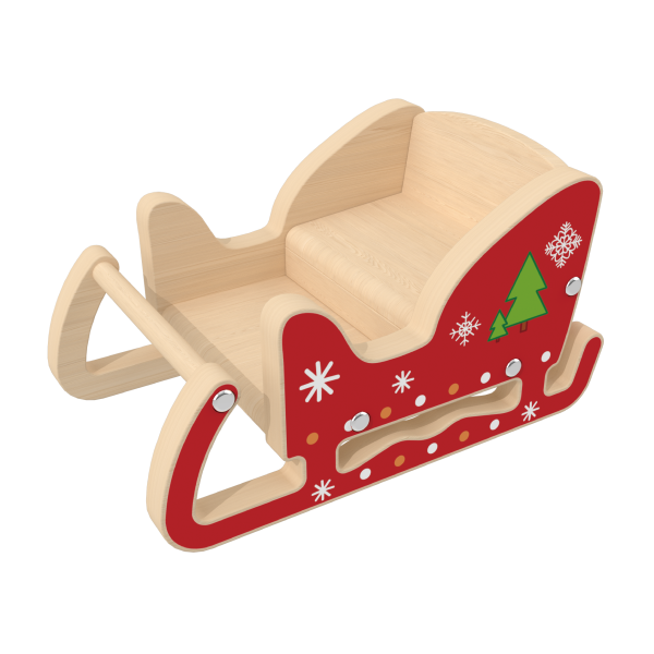 Custom Mini Wooden Desktop Sled Car,Santa Sleigh Ornament for Holiday Sleighs