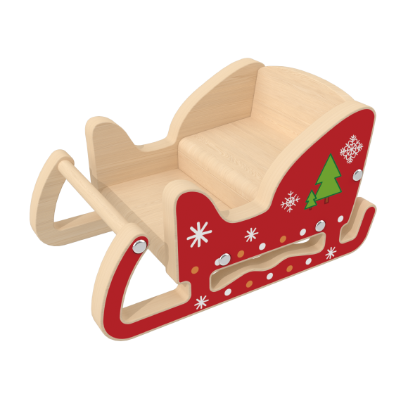 Custom Mini Wooden Desktop Sled Car,Santa Sleigh Ornament for Holiday Sleighs