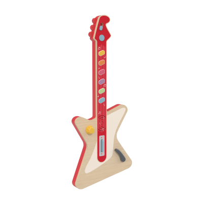 Custom Electric Wooden Toy Guitar, Safe Wireless Wooden Musical Toddler Toy