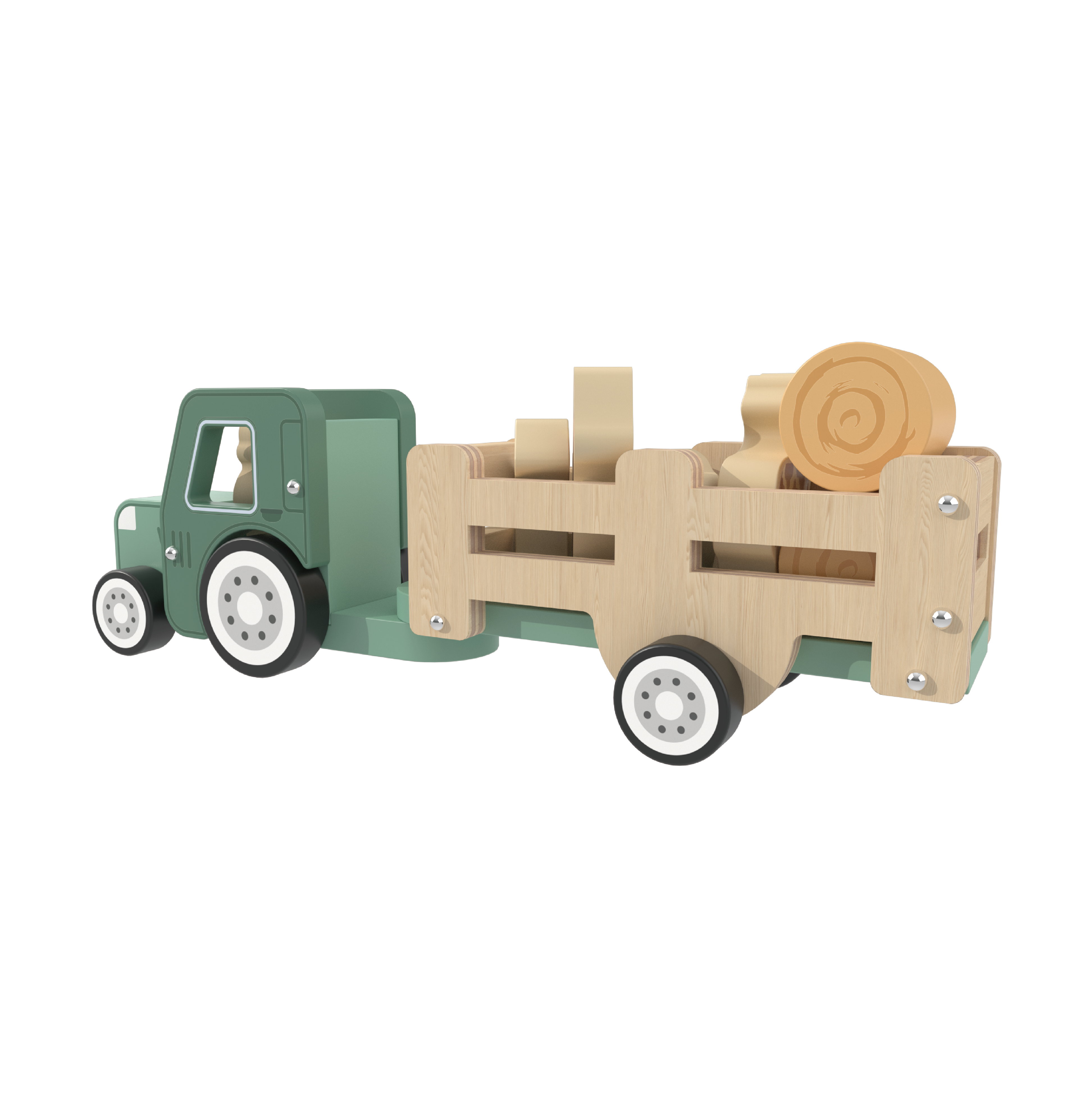 wooden farm tractor toy