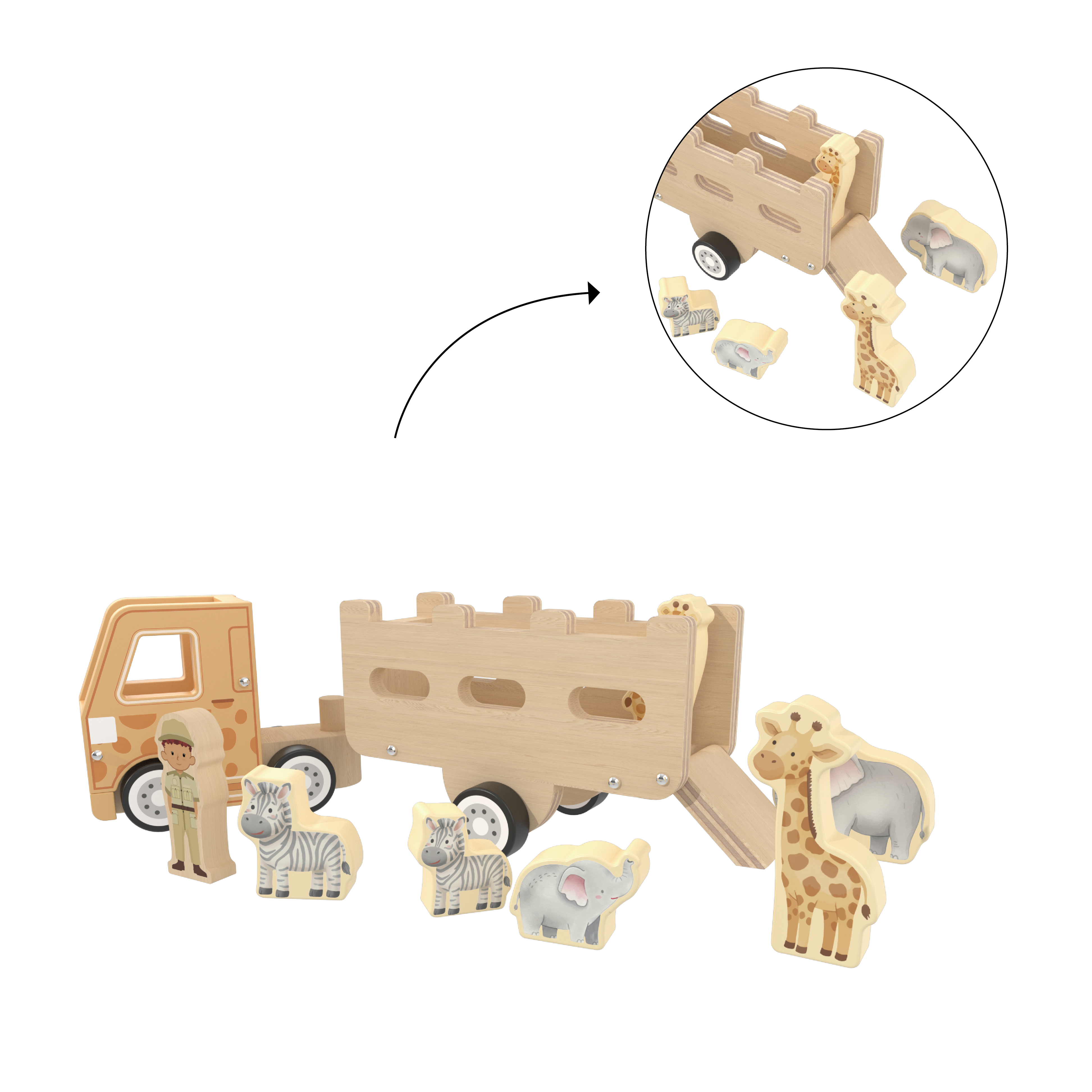 detachable trailer truck