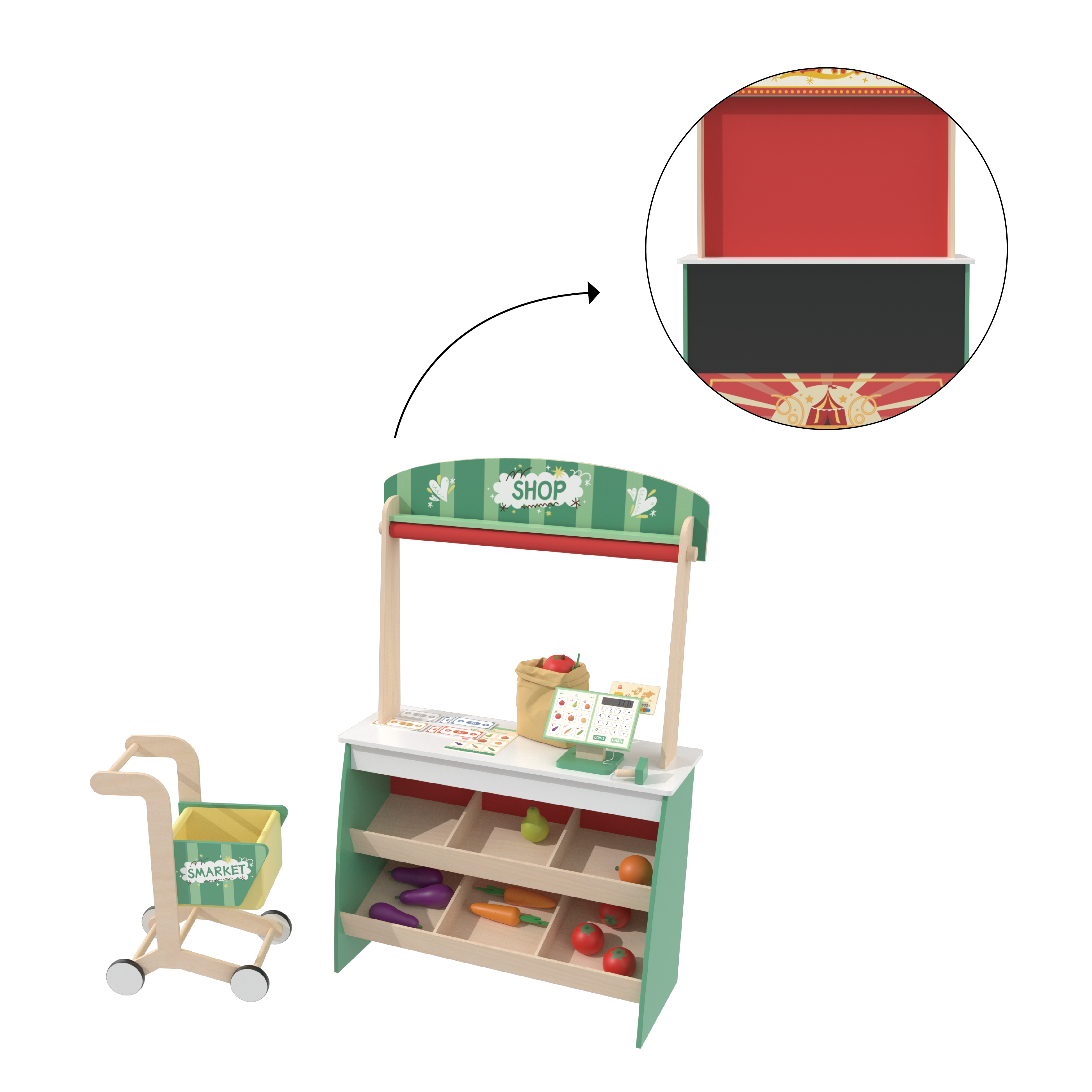 kids grocery store playset