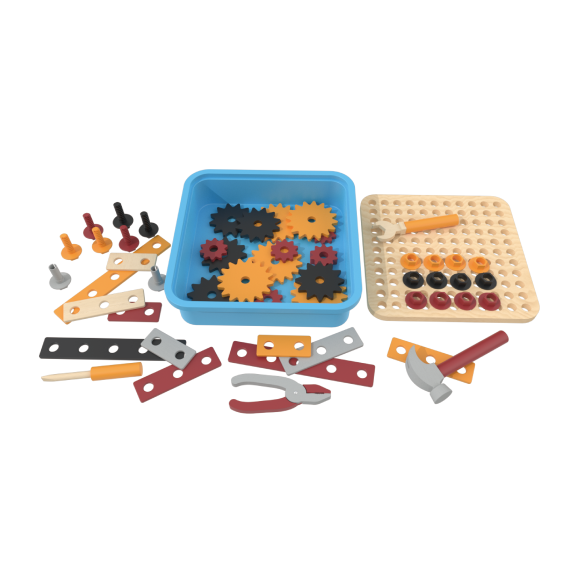 Custom Wooden Toddler Nut and Bolt Toy,Gears Toy Set,STEM Educational Construction Toys