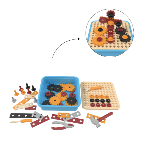Custom Wooden Toddler Nut and Bolt Toy,Gears Toy Set,STEM Educational Construction Toys