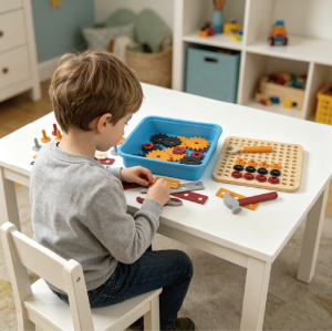 Custom Wooden Toddler Nut and Bolt Toy,Gears Toy Set,STEM Educational Construction Toys