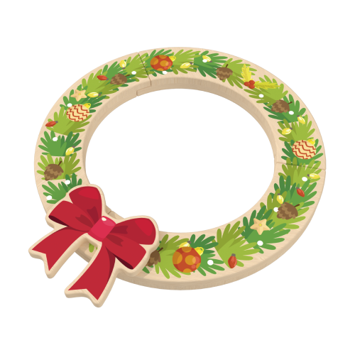 Custom Christmas Wooden Wreath Ornament,Wooden Wreath Frame for Crafts