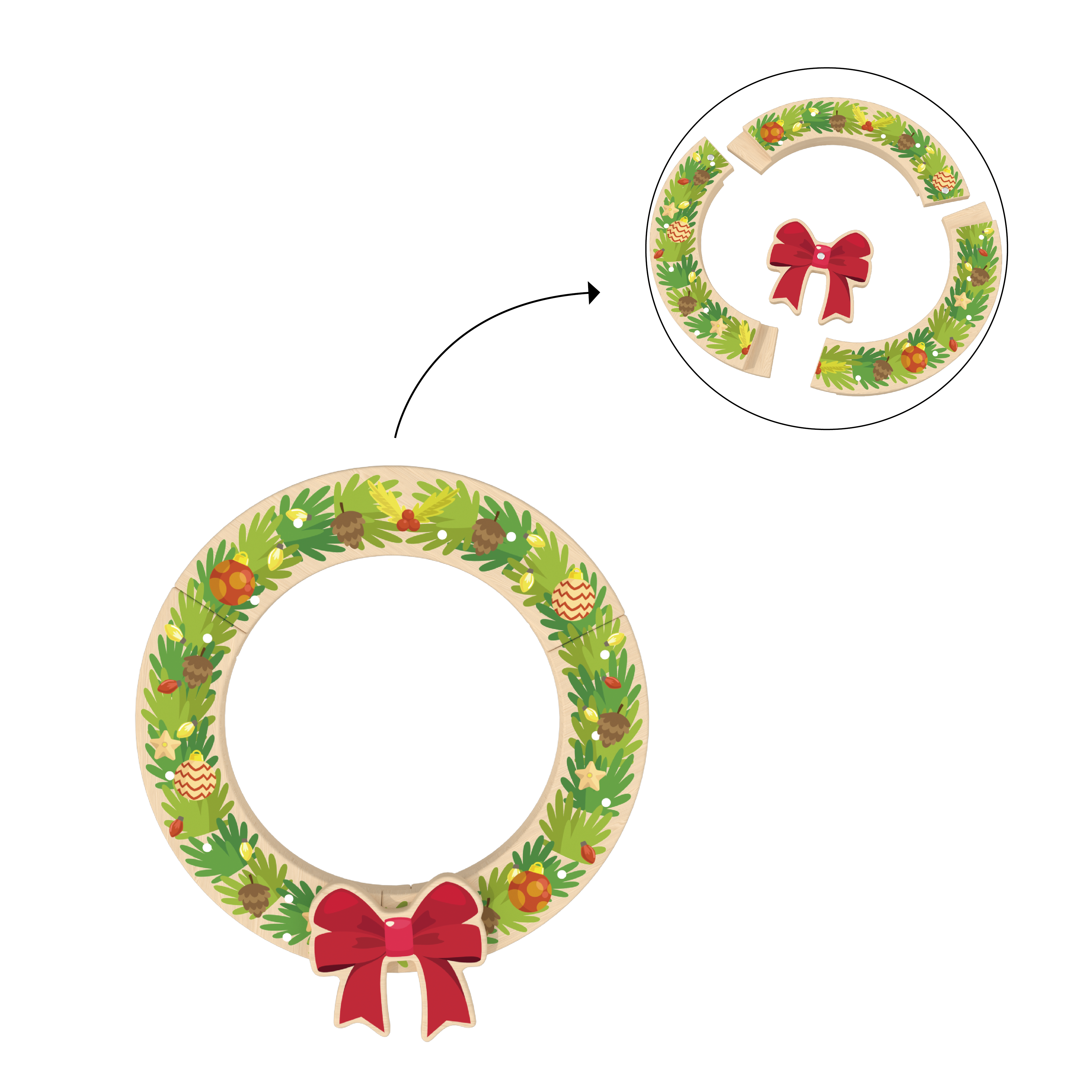 christmas wooden wreath