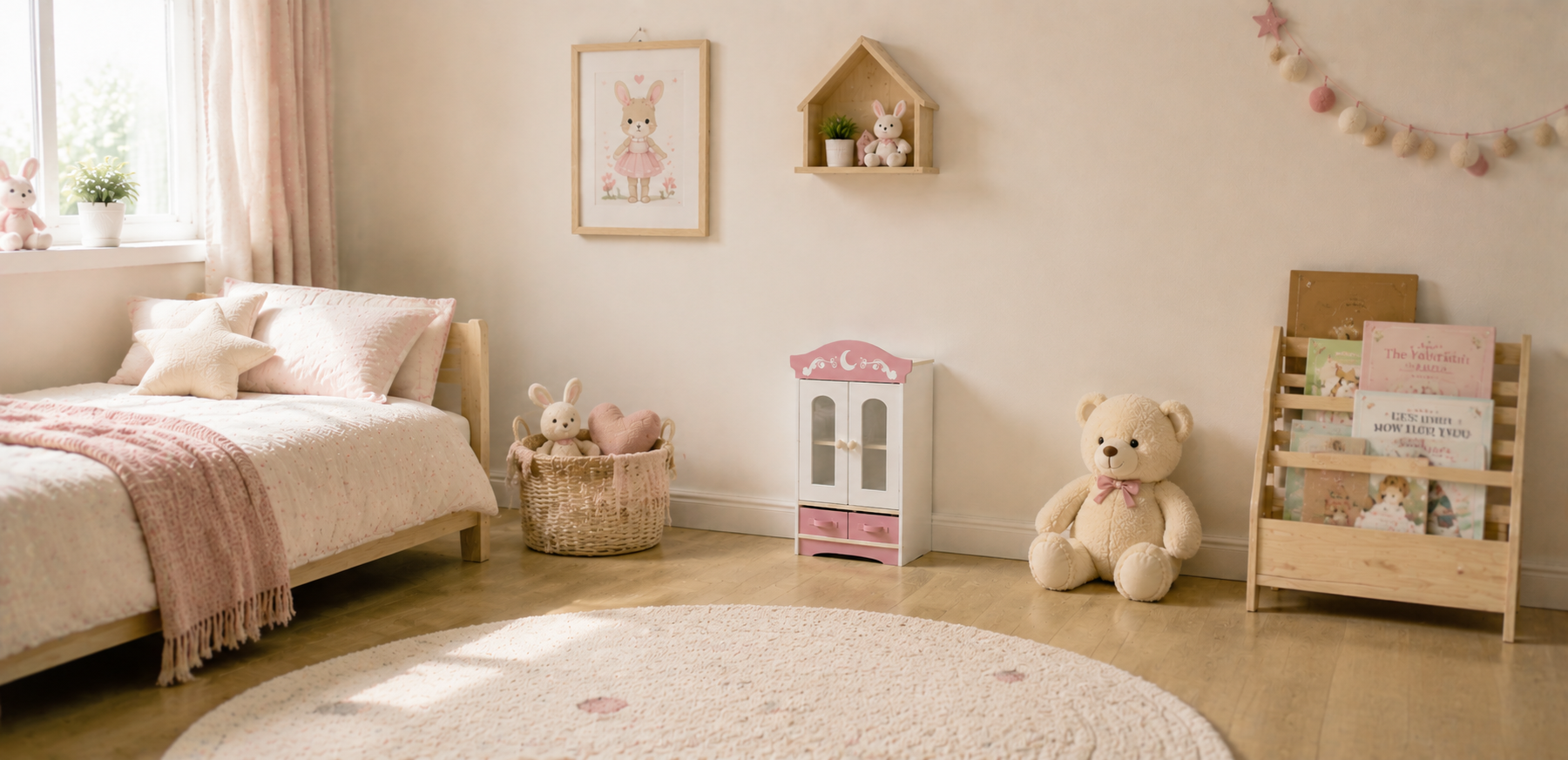Beautiful dollhouse miniature as elegant nursery room decor