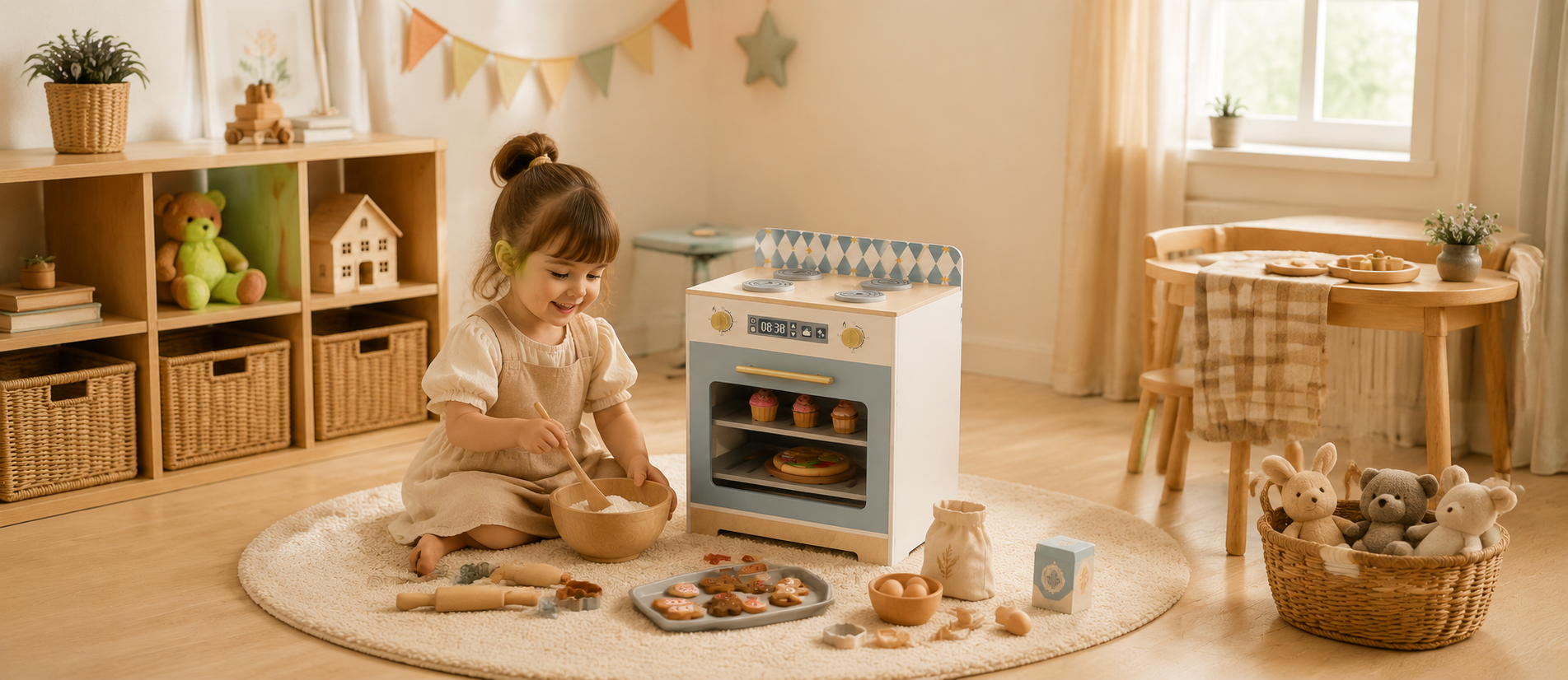 Baking play scene