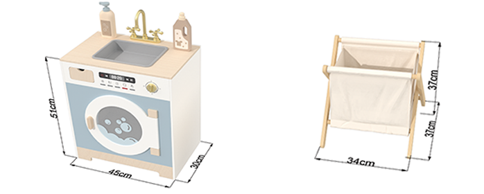 Kids laundry play corner