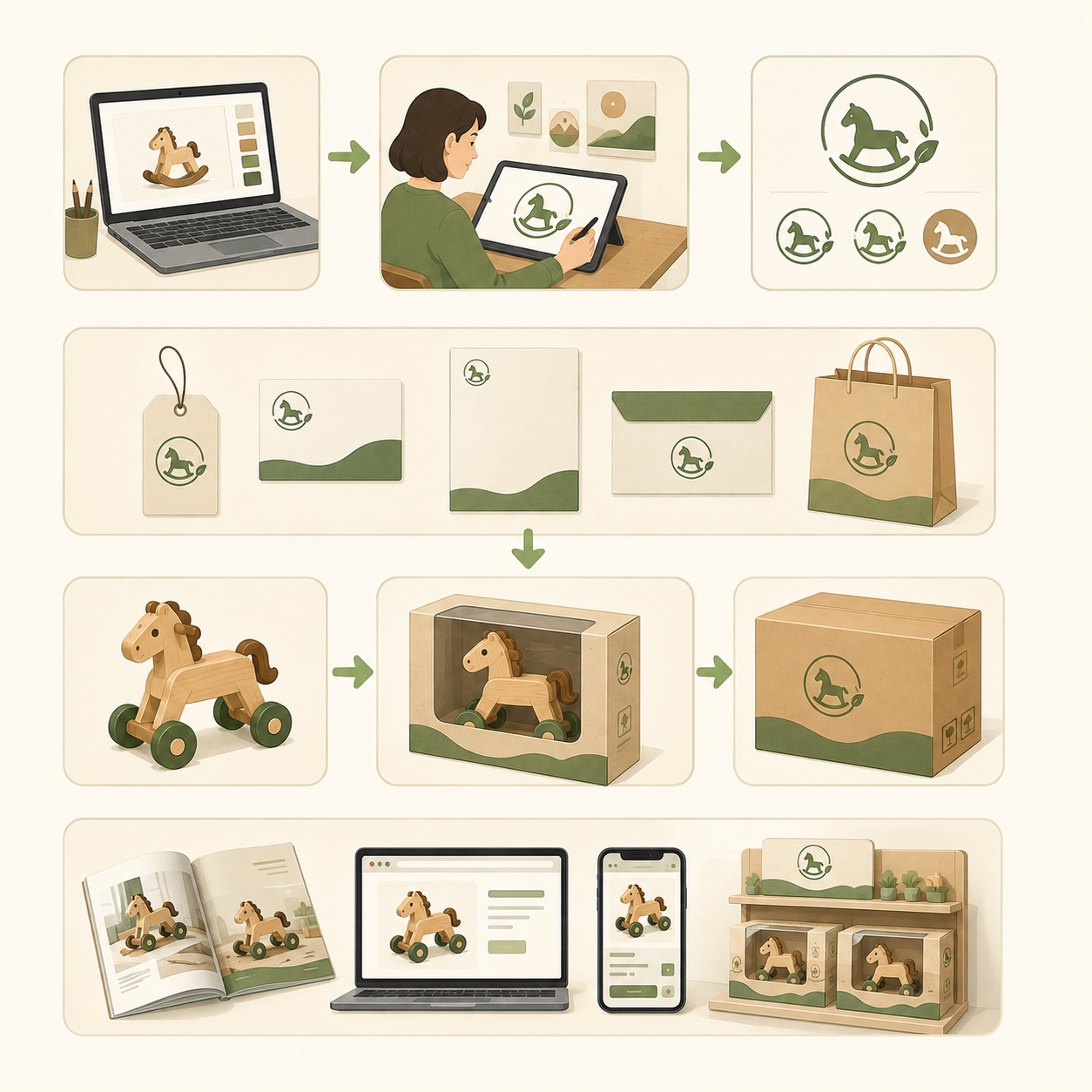 We do not have a design team. Can you provide full brand visuals including logo and packaging?