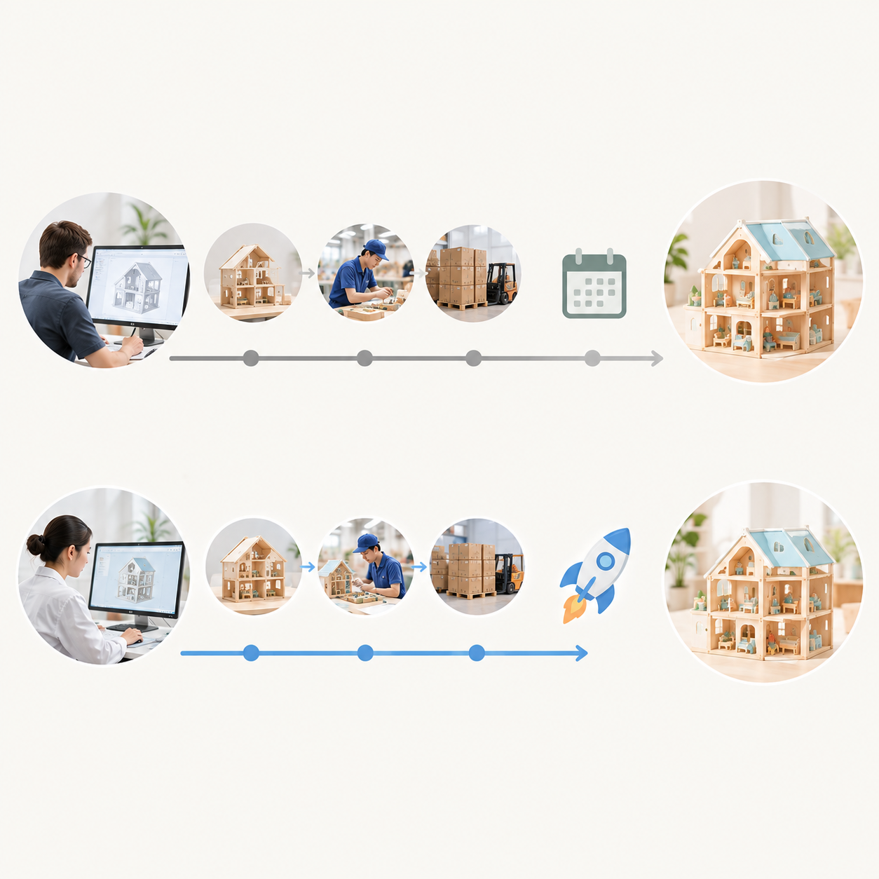 How much faster is your R&D cycle compared to the traditional 6-12 months?