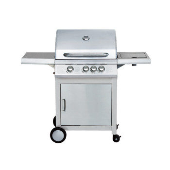 Gas BBQ Manufacturer & Wholesaler | Heavy Duty 3 Burner Grill with Side Burner & Enamel Cooking Box | OEM/ODM Solutions