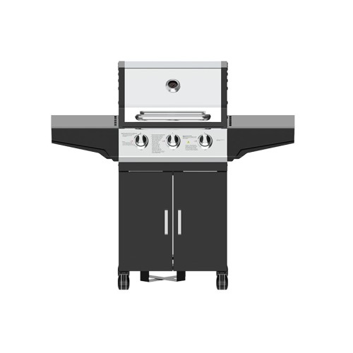 3-Burner Gas BBQ Grill 9.45kW — Black Firebox, Outdoor Backyard Cooking | KYQ-LP23