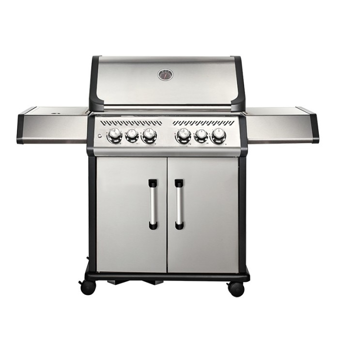 4-Burner Gas BBQ Grill with Infrared Side Burner — Full Cast Aluminum Chamber | KYQ-A480RB