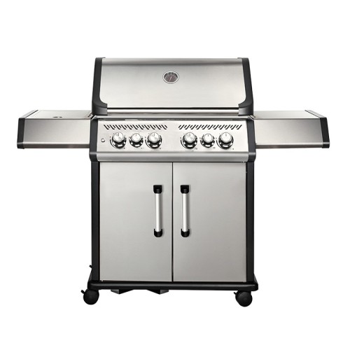 4-Burner Gas BBQ Grill with Infrared Side Burner — Full Cast Aluminum Chamber | KYQ-A480RB