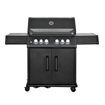 4-burner GAS BBQ | Full cast aluminum chamber |Premium design| 800°C infrared side burner |  All black version | Even heat distribution|Factory manufacturing