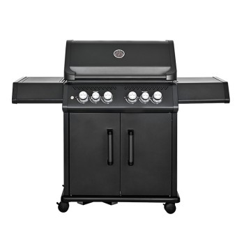 4-burner GAS BBQ | Full cast aluminum chamber |Premium design| 800°C infrared side burner |  All black version | Even heat distribution|Factory manufacturing