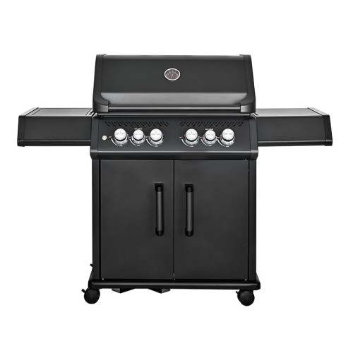 4-Burner Gas BBQ Grill with Infrared Side Burner — Full Cast Aluminum Chamber | KYQ-A480RB