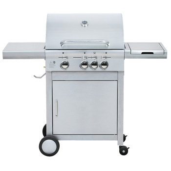 Gas BBQ Manufacturer & Wholesaler | Heavy Duty 3 Burner Grill with Side Burner & Enamel Cooking Box | OEM/ODM Solutions