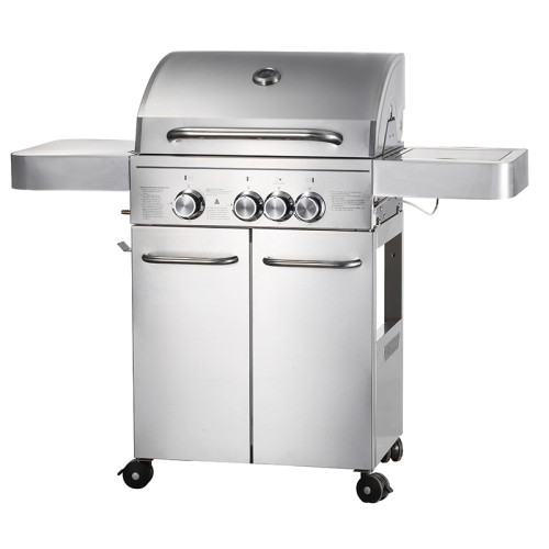 3-Burner Gas BBQ Grill 10.5kW — Compact Commercial Grilling with Side Burner | KYQ-FH31S