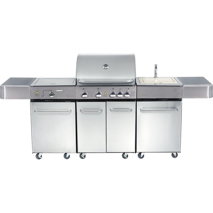 Freestanding 4-Burner Outdoor Kitchen Gas BBQ Grill | OEM/ODM Manufacturing for Brand Owner