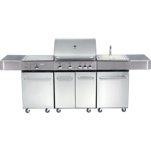 Freestanding 4-Burner Outdoor Kitchen Gas BBQ Grill | OEM/ODM Manufacturing for Brand Owner