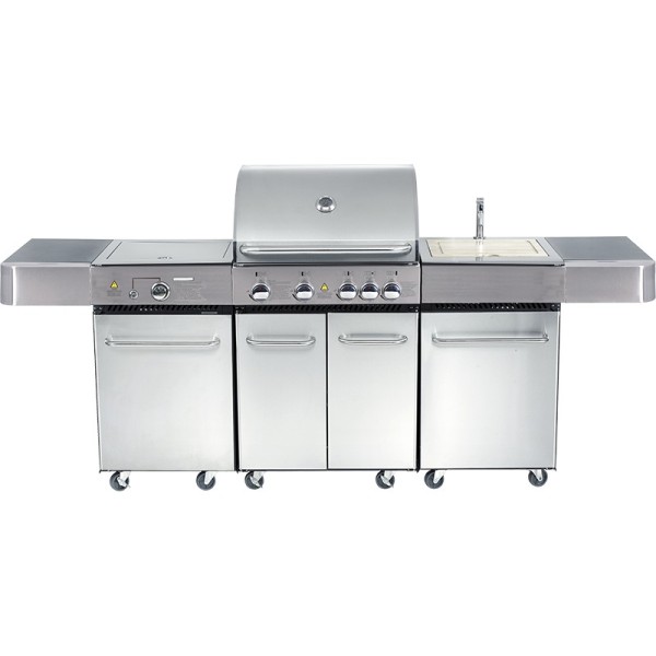 Freestanding 4-Burner Outdoor Kitchen Gas BBQ Grill | OEM/ODM Manufacturing for Brand Owner