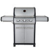 3-burner Preminum GAS BBQ with cast aluminum chamber & lid | 800 °C infrared side burner | Stainless steel version | Even heat distribution