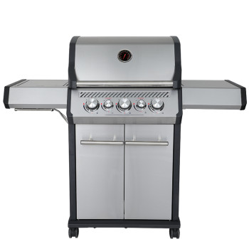 3-burner Preminum GAS BBQ with cast aluminum chamber & lid | 800 °C infrared side burner | Stainless steel version | Even heat distribution