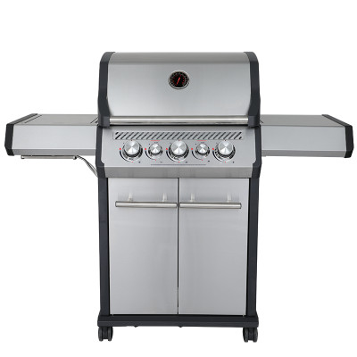 3-burner Preminum GAS BBQ with cast aluminum chamber & lid | 800 °C infrared side burner | Stainless steel version | Even heat distribution