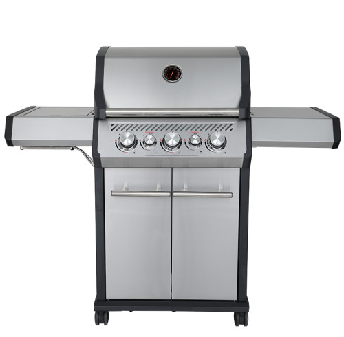 3-Burner Premium Gas BBQ Grill 19kW — Cast Aluminum Chamber, 800°C Infrared Side Burner | KYQ-193RB