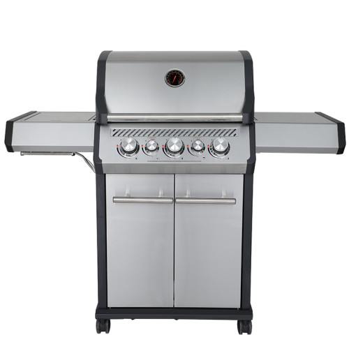 3-Burner Premium Gas BBQ Grill 19kW — Cast Aluminum Chamber, 800°C Infrared Side Burner | KYQ-193RB