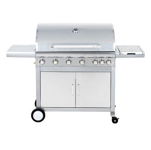 6-Burner Commercial Gas BBQ Grill 18.9kW — Freestanding Extra Large BBQ for Outdoor Cooking | KYQ-61S