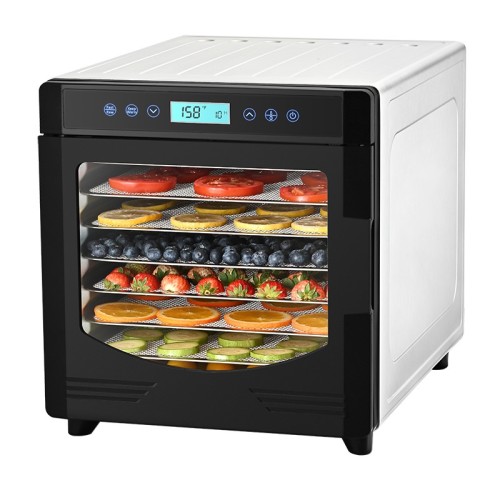 8-Tray Food Dehydrator SS — Stainless Steel Electric Dryer 24H Timer Back Heating | KYS-208A/B