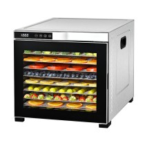 10-Tray Food Dehydrator SS — Stainless Steel Jerky Maker 24H Timer | KYS-310A/B/S