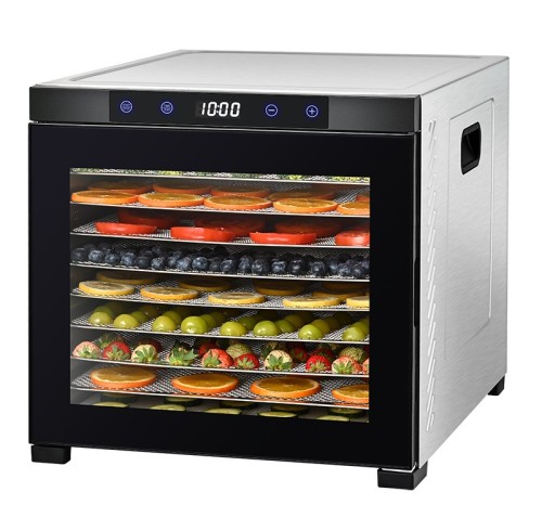 10-Tray Food Dehydrator SS — Stainless Steel Jerky Maker 24H Timer | KYS-310A/B/S