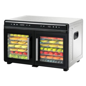 16-Tray Food Dehydrator SS — Large Stainless Steel Electric Dryer 48H Timer | KYS-601A/B/D