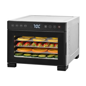 5-Tray Stainless Steel Food Dehydrator 550-650W — Back Heating 48H Timer Compact Home Dryer | KYS-362B/E