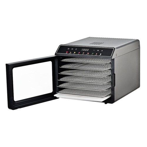 6-Tray Food Dehydrator 550-650W — Stainless Steel Racks 48H Timer Back Heating | KYS-365 Series