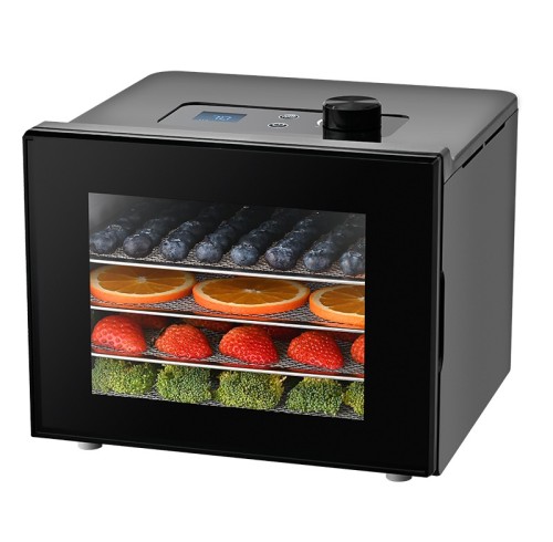 4-Tray Food Dehydrator SS — Compact Stainless Steel Electric Dryer 24H Timer | KYS-308A/B/C