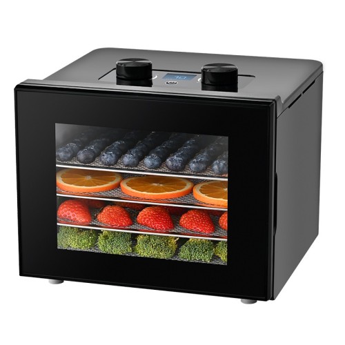 4-Tray Food Dehydrator SS — Compact Stainless Steel Electric Dryer 24H Timer | KYS-308A/B/C