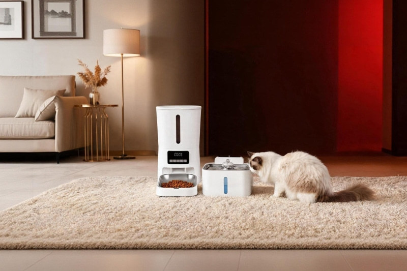 Kangye manufacturing facility in Guangdong producing pet feeders and small appliances