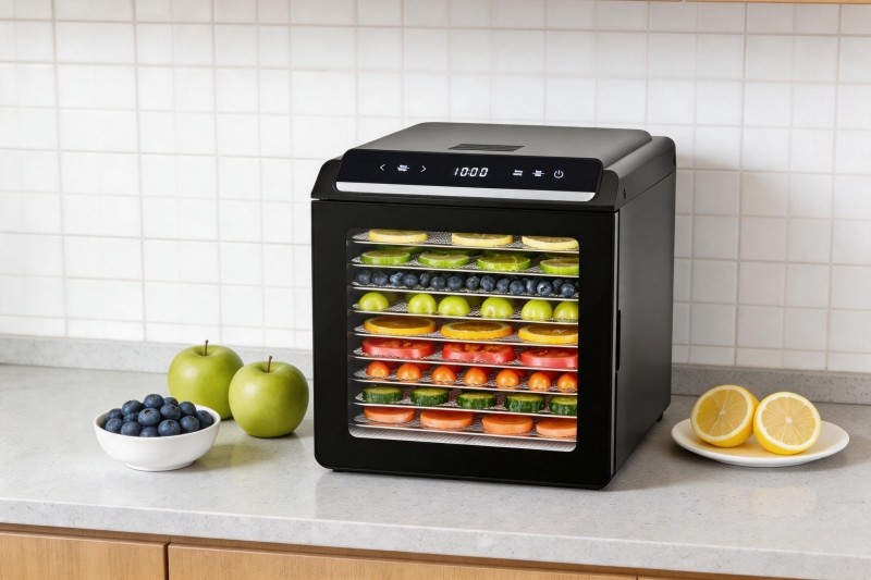 Kangye KYS-315 10-tray food dehydrator with stainless steel racks and 48-hour timer