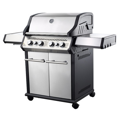 4-Burner Premium Gas BBQ Grill — Cast Aluminum Chamber, 800°C Infrared Side Burner | KYQ-194RB