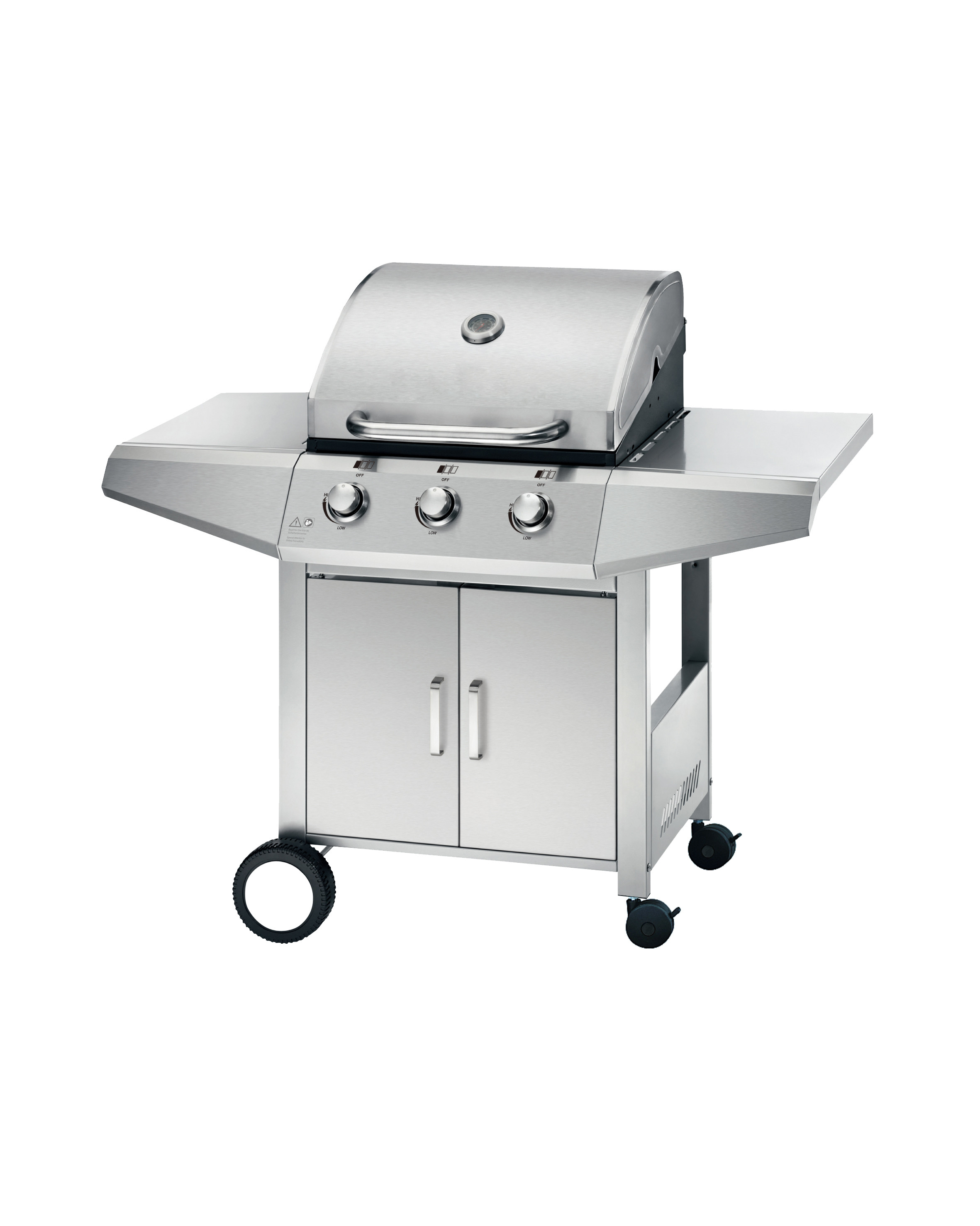 3-Burner Gas BBQ Grill 9.45kW — Black Firebox, Outdoor Backyard Cooking