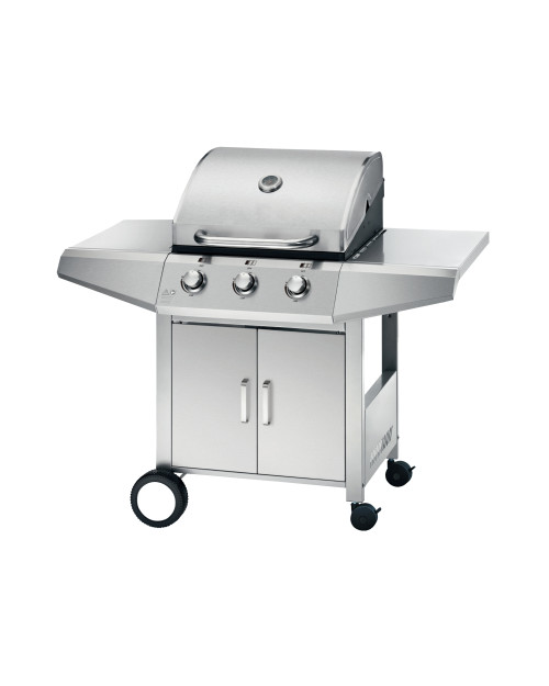 3 Burner Gas BBQ Grill 9.45kW — Black Firebox, Outdoor Backyard Cooking | KYQ-L23T